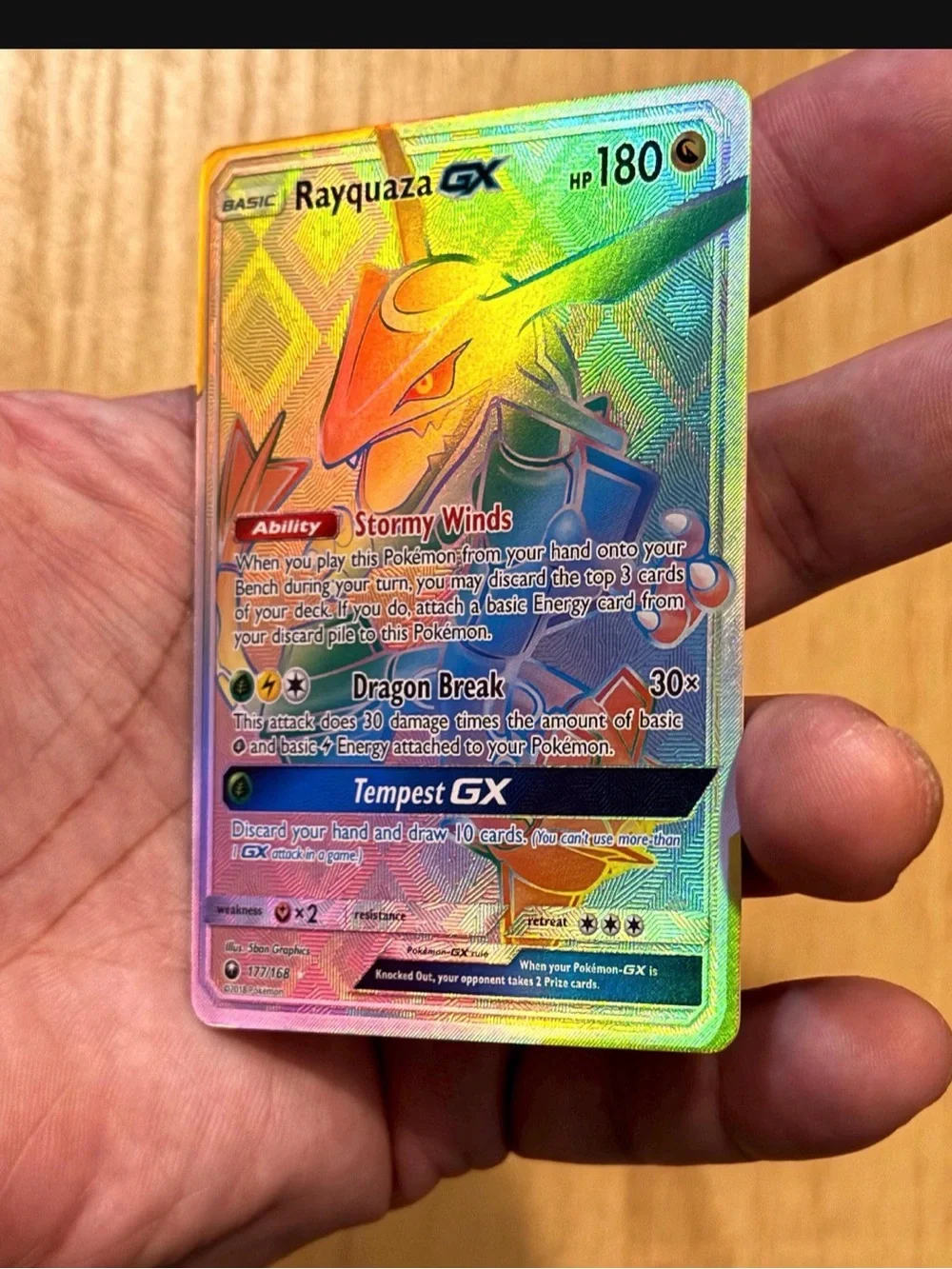 Rayquaza GX secret rare customized cards